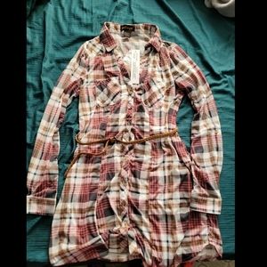 Plaid Shirt Dress